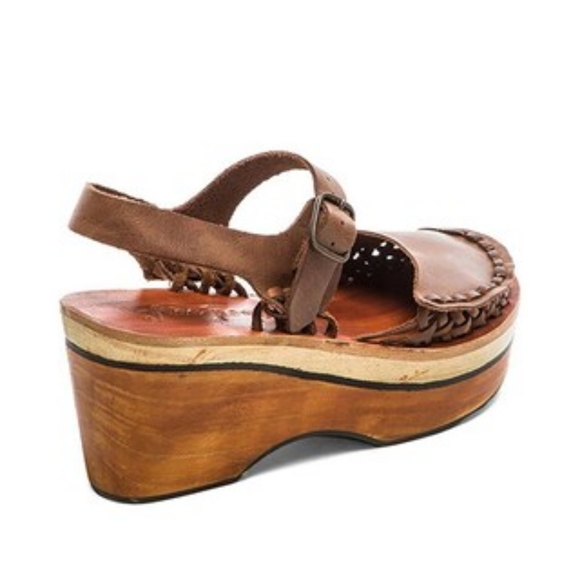 Free People Magnolia Slope Wooden Clogs platform wedge sandals shoes boho Hippie - Picture 4 of 16